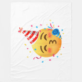 Lustige Emoticon-Party Fleecedecke (Vorderseite)