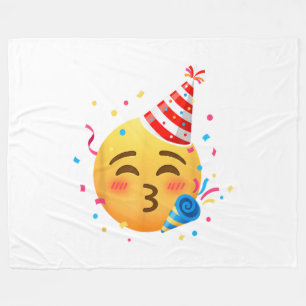 Lustige Emoticon-Party Fleecedecke