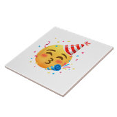 Lustige Emoticon-Party Fliese (Seite)
