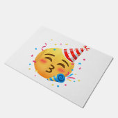 Lustige Emoticon-Party Fußmatte (Schrägansicht)