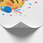 Lustige Emoticon-Party Geschenkpapier (Ecke)