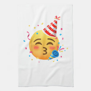 Lustige Emoticon-Party Geschirrtuch