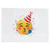 Lustige Emoticon-Party Große Geschenktüte (Rückseite)