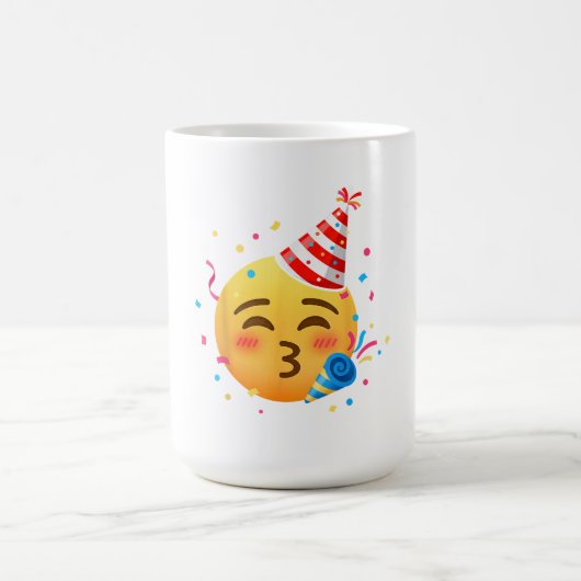 Lustige Emoticon-Party Kaffeetasse (Mittel)