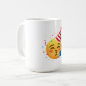 Lustige Emoticon-Party Kaffeetasse (Vorderseite Links)