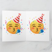 Lustige Emoticon-Party Karte (Innenseite)