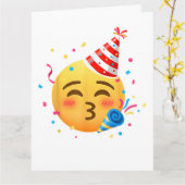 Lustige Emoticon-Party Karte (Gelbe Blume)