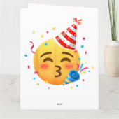 Lustige Emoticon-Party Karte (Rückseite)