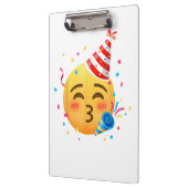 Lustige Emoticon-Party Klemmbrett (Links)