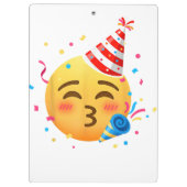 Lustige Emoticon-Party Klemmbrett (Rückseite)
