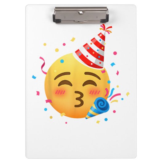 Lustige Emoticon-Party Klemmbrett (Vorderseite)