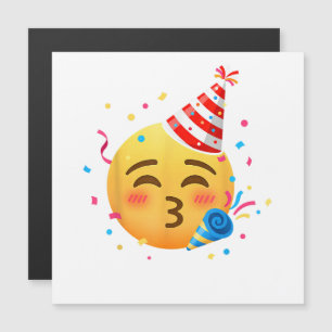 Lustige Emoticon-Party Magnetkarte