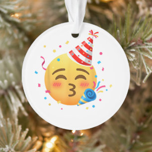 Lustige Emoticon-Party Ornament
