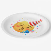 Lustige Emoticon-Party Pappteller (Schrägansicht)