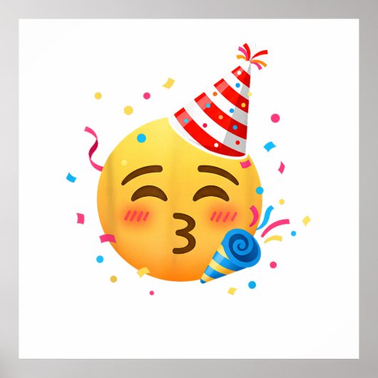 Lustige Emoticon-Party Poster (Vorne)