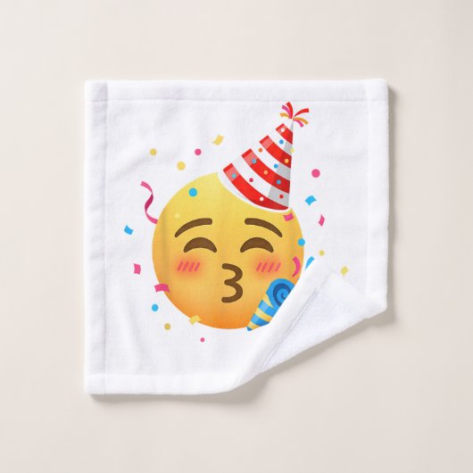 Lustige Emoticon-Party Waschlappen (Waschlappen)