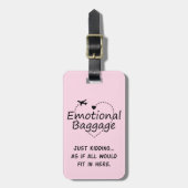 Lustige emotionale Gepäckanhänger Rosa Mädchen Hum (Vorderseite vertikal)