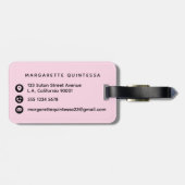 Lustige emotionale Gepäckanhänger Rosa Mädchen Hum (Rückseite horizontal)