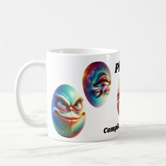 lustige emotionale Tasse vier Gesichter Design ein (Links)