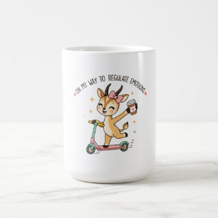Lustige Emotionsregulation Gazelle mit Kaffee Kaffeetasse