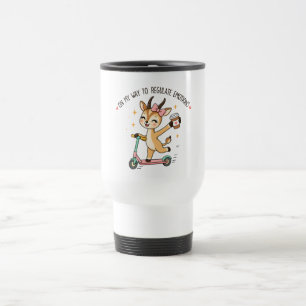 Lustige Emotionsregulation Gazelle mit Kaffee Reisebecher