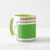 ☕ Lustige energetisierte Kaffeetasse | Vollbatteri (Vorderseite Links)