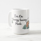 Lustige Energiespartasse Kaffeetasse (Vorderseite Links)