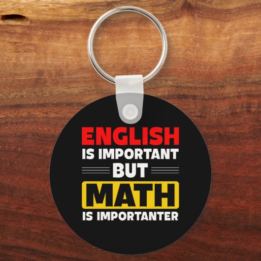 lustige Englisch-Mathematik-Wortkunstlehrer Schlüsselanhänger (Vorderseite)