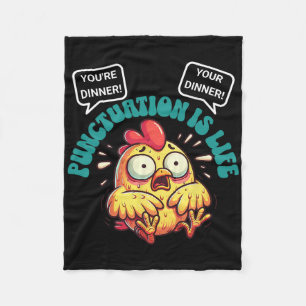 Lustige englische Grammatikprobleme Huhn Interpunk Fleecedecke