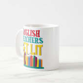 Lustige englische Lehrer erhalten Kaffeetasse (Vorderseite Links)