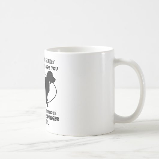 Lustige ENGLISCHER SPRINGERspaniel-Entwürfe Kaffeetasse (Rechts)