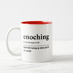 Lustige Enoching-Definition Zweifarbige Tasse
