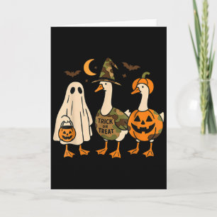 Lustige Ente Ente Boo Halloween-Kostüm Ente Karte