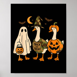 Lustige Ente Ente Boo Halloween-Kostüm Ente  Poster