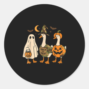 Lustige Ente Ente Boo Halloween-Kostüm Ente  Runder Aufkleber