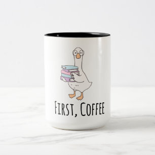 Lustige Ente "Erster Kaffee" Tasse – Süßer Morgenk
