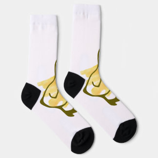 Lustige Ente in Gelb aquarelliert  Socken