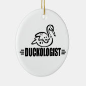 Lustige Ente Keramikornament (Rechts)