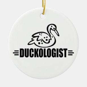 Lustige Ente Keramikornament
