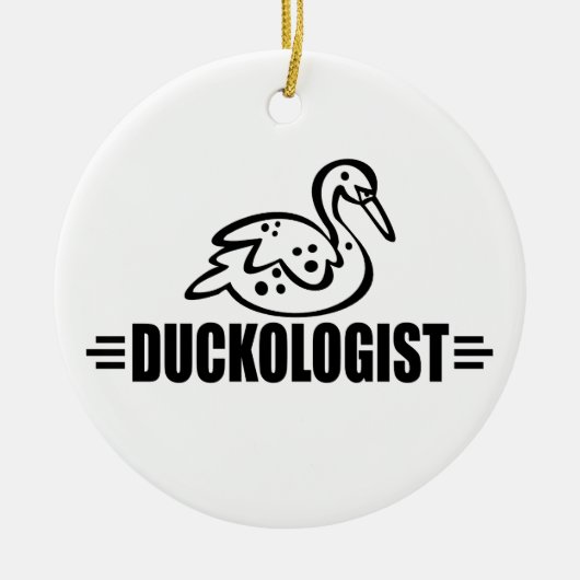 Lustige Ente Keramikornament (Vorne)