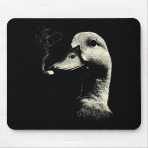 Lustige Ente raucht Zigaretten Meme Vintage 90er Mousepad
