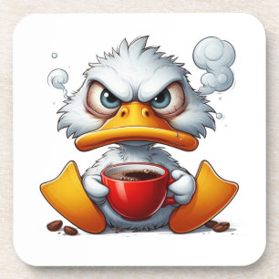 Lustige Ente und Kaffee Getränkeuntersetzer