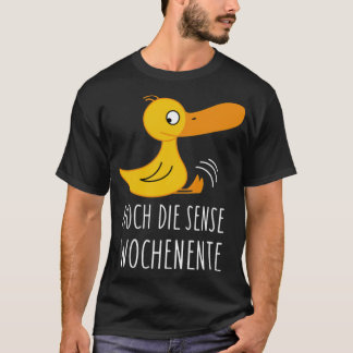lustige Ente will Wochenende coole schwarze Labrad T-Shirt