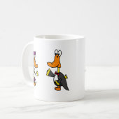 Lustige Enten Braut und Kaffeetasse (Vorderseite Links)