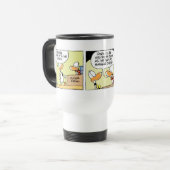 Lustige Enten-Cartoon-Kaffee-Tasse Reisebecher (Vorderseite Links)