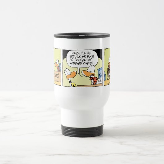 Lustige Enten-Cartoon-Kaffee-Tasse Reisebecher (Mittel)