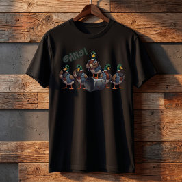 Lustige Enten-Gang-Cartoon-Design T-Shirt