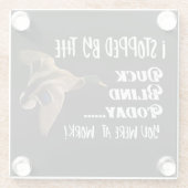 Lustige Enten-Jagd-Zitat-Stockenten-Enten-blinder Glasuntersetzer (Rückseite)