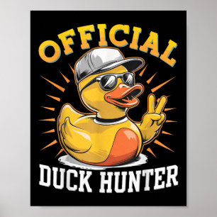 Lustige Enten-Kreuzfahrt-Boot-Jagdtrupp-Gummiente Poster
