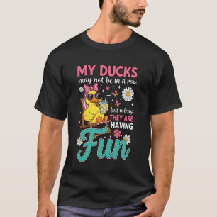 Lustige Enten nicht in einer Reihe Sarkastischer l T-Shirt